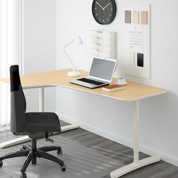 IKEA BEKANT Underframe for corner table top, 63x43 1/4 in White, Ikea Ireland | 5931PAZVB