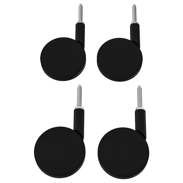 IKEA BEKANT caster, 4 pack Black, Ikea Ireland | 2045YUQKM