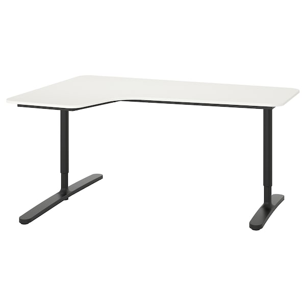 IKEA BEKANT corner desk-left, 63x43 1/4 in White / Black, Ikea Ireland | 5719VLGUO