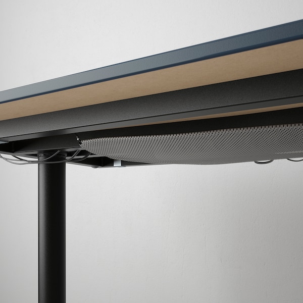 IKEA BEKANT corner desk-right, 63x43 1/4 in Linoleum Blue / Black, Ikea Ireland | 6402WSOMT