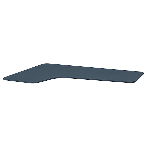 IKEA BEKANT corner table top left, linoleum blue, 63x43 1/4 in Blue, Ikea Ireland | 9756DOPYS