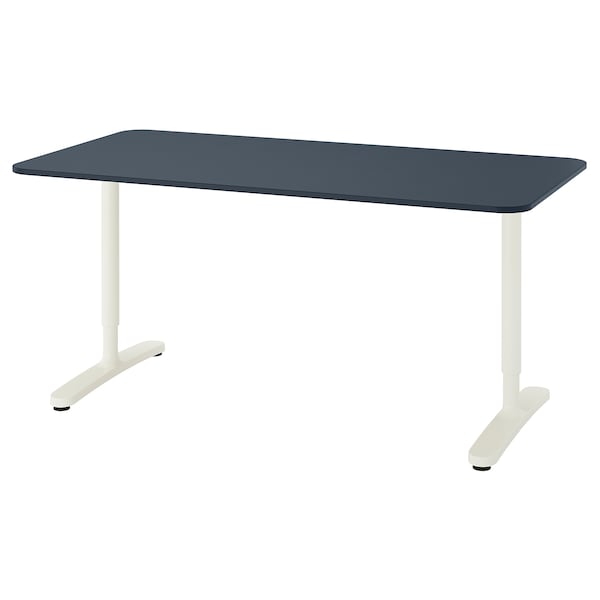 IKEA BEKANT desk, 63x31 1/2 in Linoleum Blue / White, Ikea Ireland | 3045IXGKA