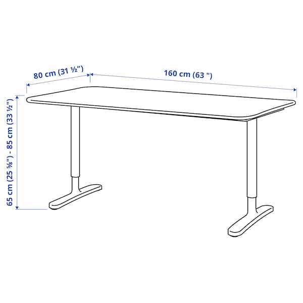 IKEA BEKANT desk, 63x31 1/2 in White, Ikea Ireland | 3541EGKZH