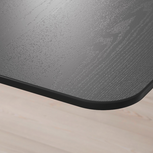 IKEA BEKANT desk stained ash veneer/black, 47 1/4x31 1/2 in Black, Ikea Ireland | 0437ZGVEP