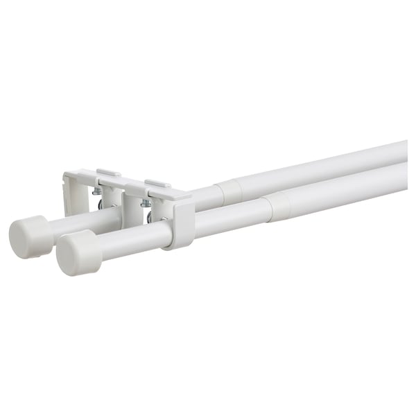 IKEA BEKRÄFTA double curtain rod set, 47 ¼-82 ¾ 3/4 in White, Ikea Ireland | 6832EGWIQ