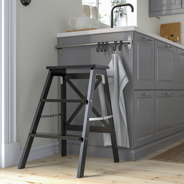 IKEA BEKVÄM stepladder, 3 steps, 24 3/4 in Black, Ikea Ireland | 5978IJUTW