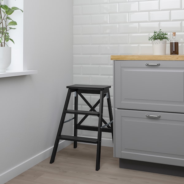 IKEA BEKVÄM stepladder, 3 steps, 24 3/4 in Black, Ikea Ireland | 5978IJUTW