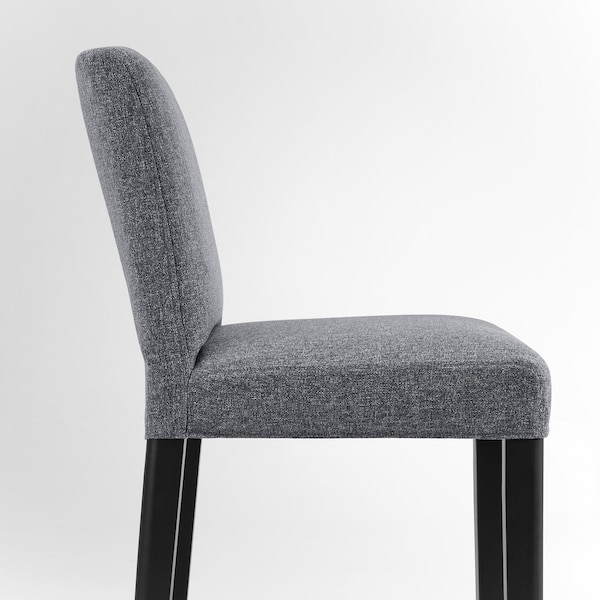 IKEA BERGMUND bar stool with backrest, 24 3/8 in Black / Gunnared Medium Gray, Ikea Ireland | 9231HEOJA