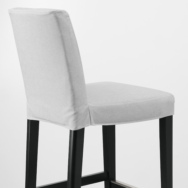 IKEA BERGMUND bar stool with backrest, 24 3/8 in Black / Orrsta Light Gray, Ikea Ireland | 9235ZYILF