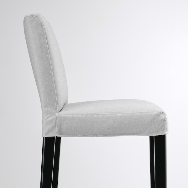IKEA BERGMUND bar stool with backrest, 24 3/8 in Black / Orrsta Light Gray, Ikea Ireland | 9235ZYILF