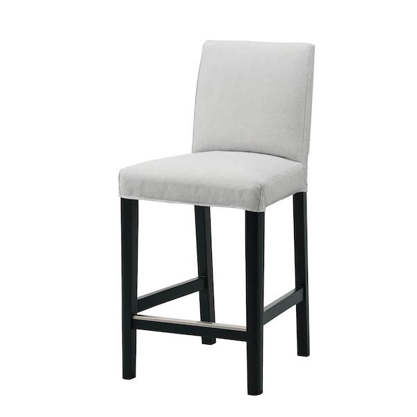 IKEA BERGMUND bar stool with backrest, 24 3/8 in Black / Orrsta Light Gray, Ikea Ireland | 9235ZYILF