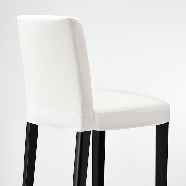 IKEA BERGMUND bar stool with backrest, 24 3/8 in Black / Inseros White, Ikea Ireland | 0543UAVLO