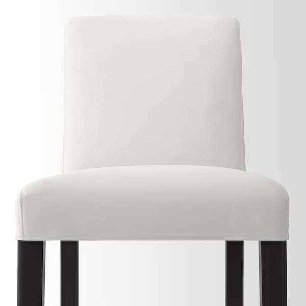 IKEA BERGMUND bar stool with backrest, 24 3/8 in Black / Inseros White, Ikea Ireland | 0543UAVLO
