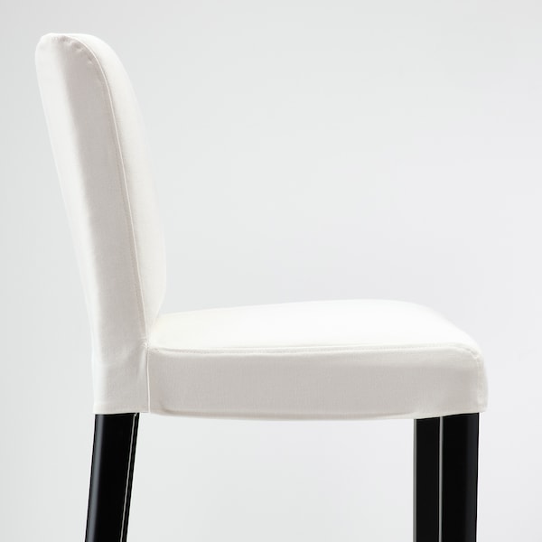 IKEA BERGMUND bar stool with backrest, 24 3/8 in Black / Inseros White, Ikea Ireland | 0543UAVLO