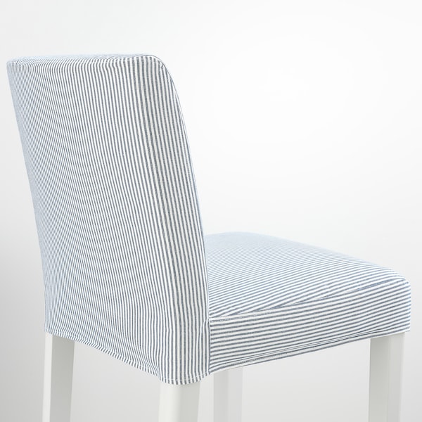 IKEA BERGMUND bar stool with backrest White / Rommele Dark Blue / White, Ikea Ireland | 4720VJCFQ