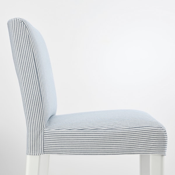 IKEA BERGMUND bar stool with backrest White / Rommele Dark Blue / White, Ikea Ireland | 4720VJCFQ