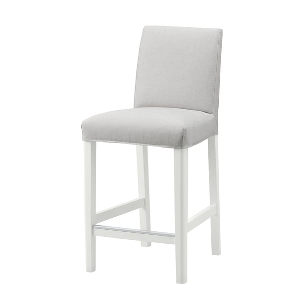 IKEA BERGMUND bar stool with backrest White / Orrsta Light Gray, Ikea Ireland | 3062RWJNL