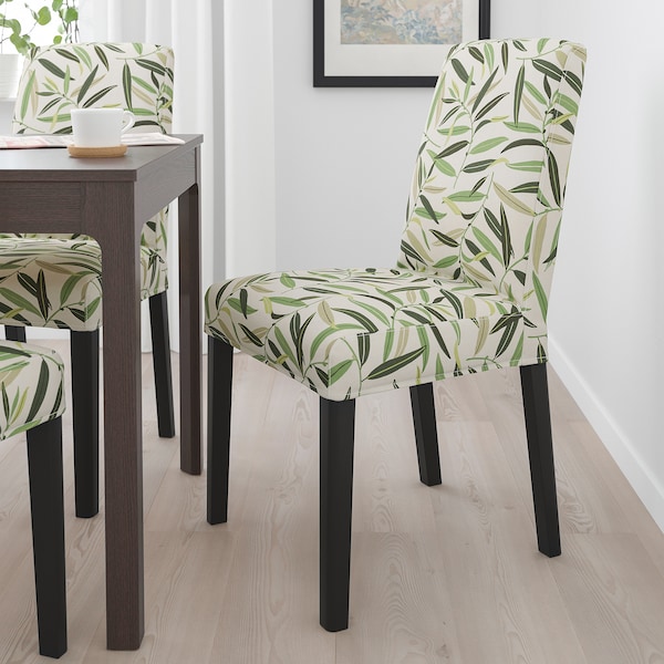 IKEA BERGMUND chair Black / Fågelfors Multicolor, Ikea Ireland | 2307ERCXL
