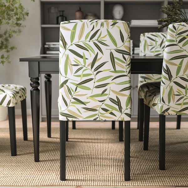 IKEA BERGMUND chair Black / Fågelfors Multicolor, Ikea Ireland | 2307ERCXL