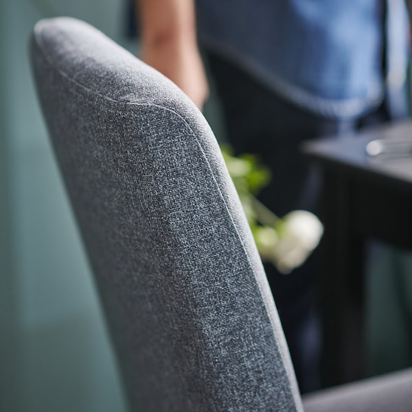 IKEA BERGMUND chair Black / Gunnared Medium Gray, Ikea Ireland | 9328CWKRG