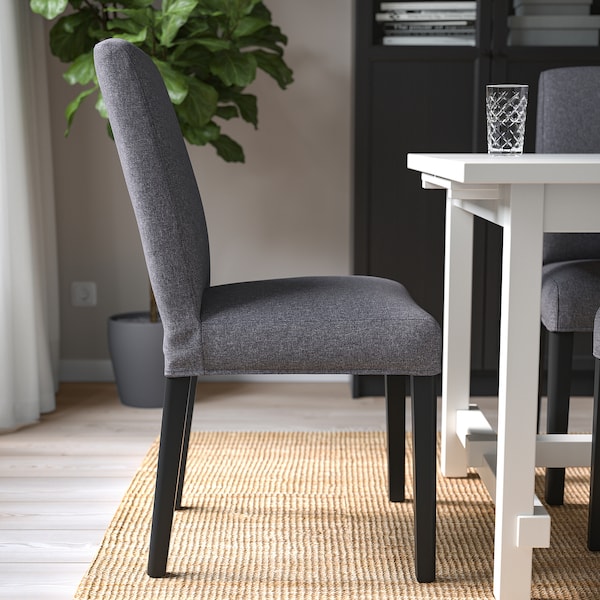 IKEA BERGMUND chair Black / Gunnared Medium Gray, Ikea Ireland | 9328CWKRG