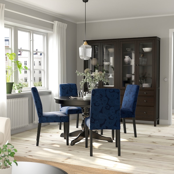 IKEA BERGMUND chair Black / Kvillsfors Dark Blue / Blue, Ikea Ireland | 9240NJIBQ