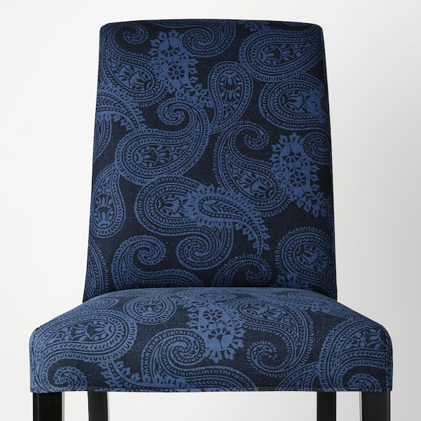 IKEA BERGMUND chair Black / Kvillsfors Dark Blue / Blue, Ikea Ireland | 9240NJIBQ
