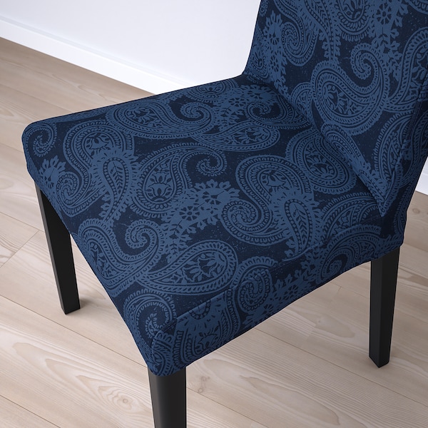 IKEA BERGMUND chair Black / Kvillsfors Dark Blue / Blue, Ikea Ireland | 9240NJIBQ