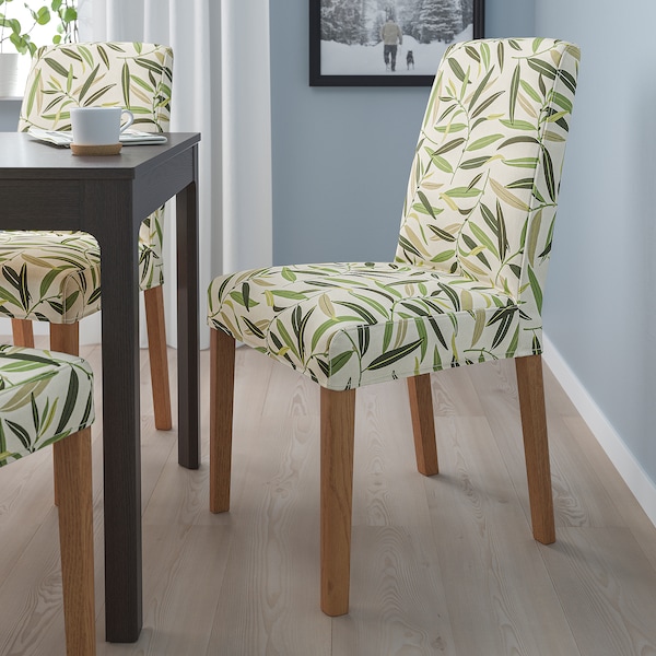 IKEA BERGMUND chair Oak Effect / Fågelfors Multicolor, Ikea Ireland | 8913LBAPS