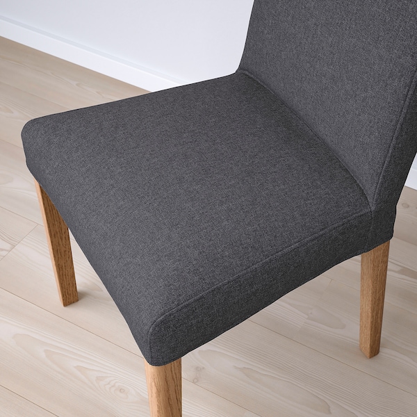 IKEA BERGMUND chair Oak Effect / Gunnared Medium Gray, Ikea Ireland | 2459BGHLI
