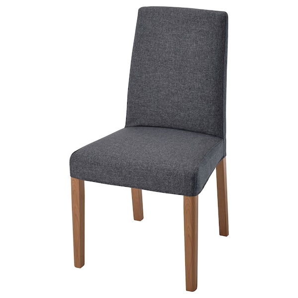 IKEA BERGMUND chair Oak Effect / Gunnared Medium Gray, Ikea Ireland | 2459BGHLI