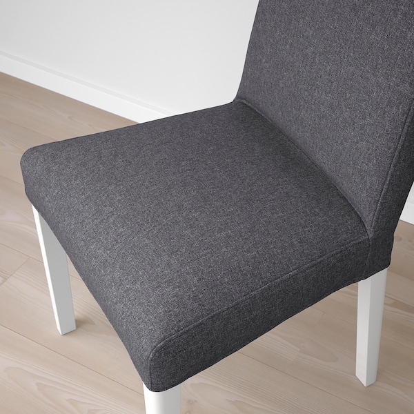 IKEA BERGMUND chair White / Gunnared Medium Gray, Ikea Ireland | 8243TKDVG