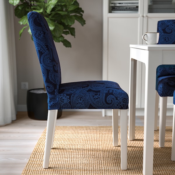 IKEA BERGMUND chair White / Kvillsfors Dark Blue / Blue, Ikea Ireland | 1579VSLAE