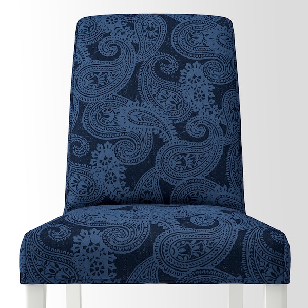 IKEA BERGMUND chair White / Kvillsfors Dark Blue / Blue, Ikea Ireland | 1579VSLAE