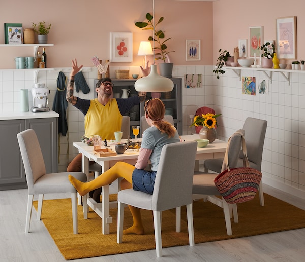 IKEA BERGMUND chair White / Orrsta Light Gray, Ikea Ireland | 5341DHFSV