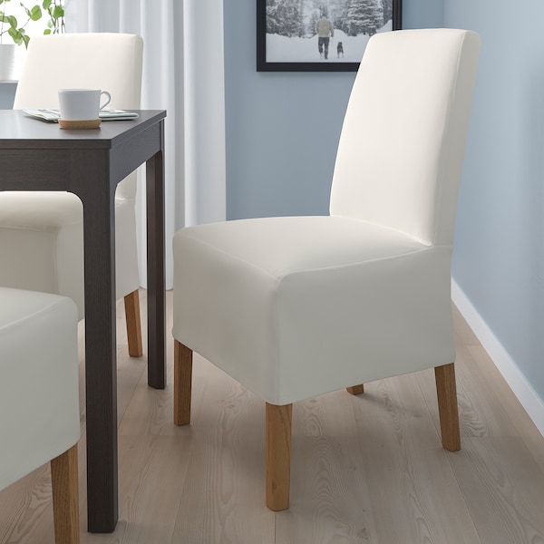 IKEA BERGMUND chair w medium long cover Oak Effect / Inseros White, Ikea Ireland | 3654PLCAF