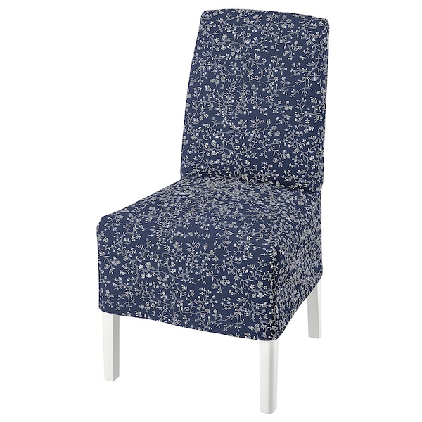 IKEA BERGMUND chair w medium long cover White / Ryrane Dark Blue, Ikea Ireland | 8316LDKZM
