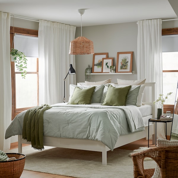 IKEA BERGPALM comforter set, Full/Queen Green / Stripe, Ikea Ireland | 0134XRGPD