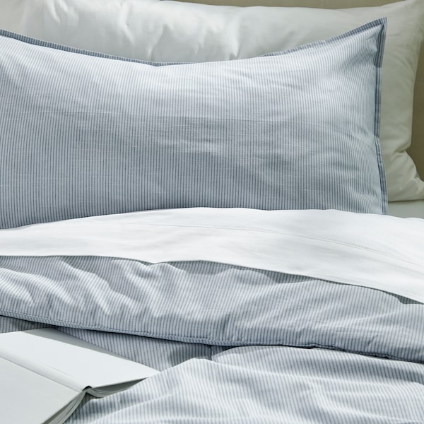 IKEA BERGPALM comforter set, King Blue / Stripe, Ikea Ireland | 1476RHDKQ