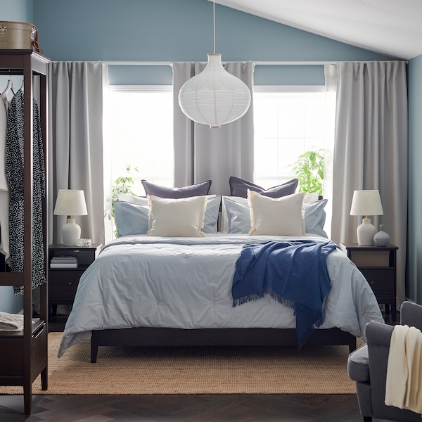 IKEA BERGPALM comforter set, King Blue / Stripe, Ikea Ireland | 1476RHDKQ