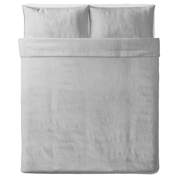 IKEA BERGPALM duvet cover and pillowcase(s), Full/Queen (Double/Queen) Gray / Stripe, Ikea Ireland | 6830BKHLV