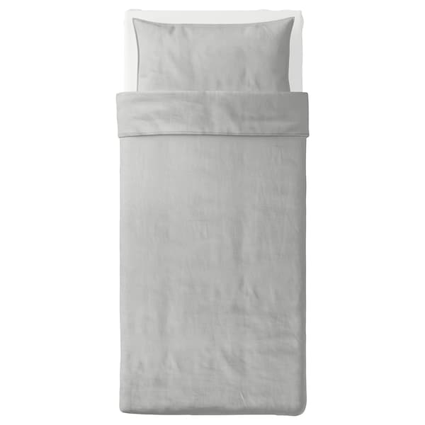 IKEA BERGPALM duvet cover and pillowcase(s), Twin Gray / Stripe, Ikea Ireland | 9374EYPSQ