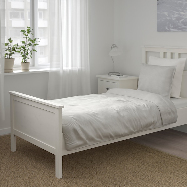 IKEA BERGPALM duvet cover and pillowcase(s), Twin Gray / Stripe, Ikea Ireland | 9374EYPSQ