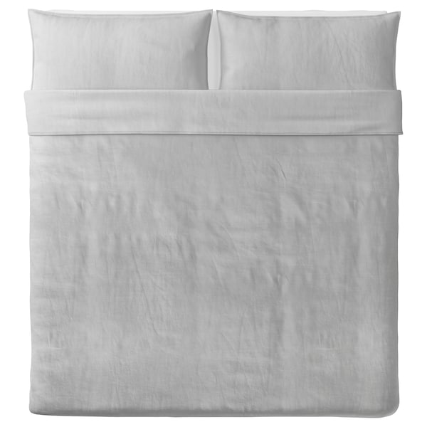 IKEA BERGPALM duvet cover and pillowcase(s), King Gray / Stripe, Ikea Ireland | 3871AGLXP