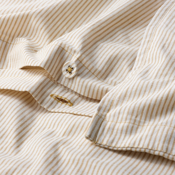IKEA BERGPALM duvet cover and pillowcase(s), King Yellow / White / Stripe, Ikea Ireland | 7260JGCSV