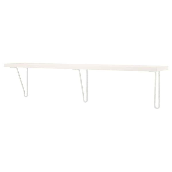 IKEA BERGSHULT / FÖRLÄGGARE wall shelf, 47 1/4x7 7/8 in White / White, Ikea Ireland | 6497NOZUP
