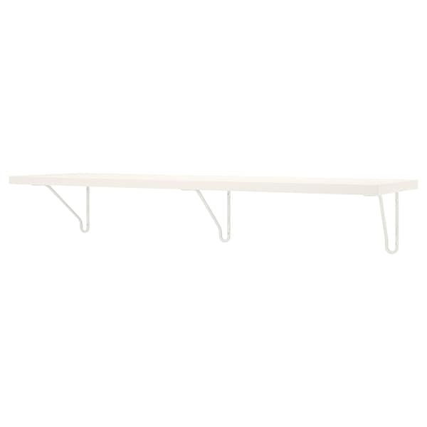 IKEA BERGSHULT / FÖRLÄGGARE wall shelf, 47 1/4x11 3/4 in White / White, Ikea Ireland | 0579YMBFH