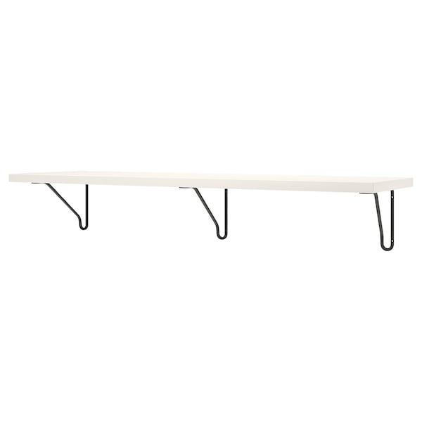 IKEA BERGSHULT / FÖRLÄGGARE wall shelf, 47 1/4x11 3/4 in Black / White, Ikea Ireland | 1520WPNEJ