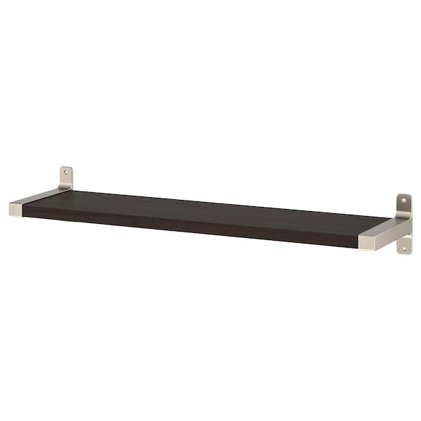 IKEA BERGSHULT / GRANHULT wall shelf, 31 1/2x7 7/8 in Brown / Black / Nickel Plated, Ikea Ireland | 5678LTEOW