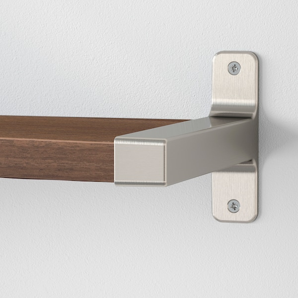 IKEA BERGSHULT / GRANHULT wall shelf, 31 1/2x7 7/8 in Walnut Effect / Nickel Plated, Ikea Ireland | 4795SIPGE